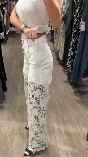 Jeans Donna con Pizzo Floreale